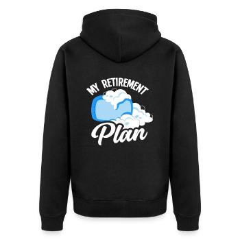 Seifenherstellung Mein Ruhestandsplan - Unisex Premium Bio Zip Hoodie - Schwarz - Hinten - Nico (187cm)