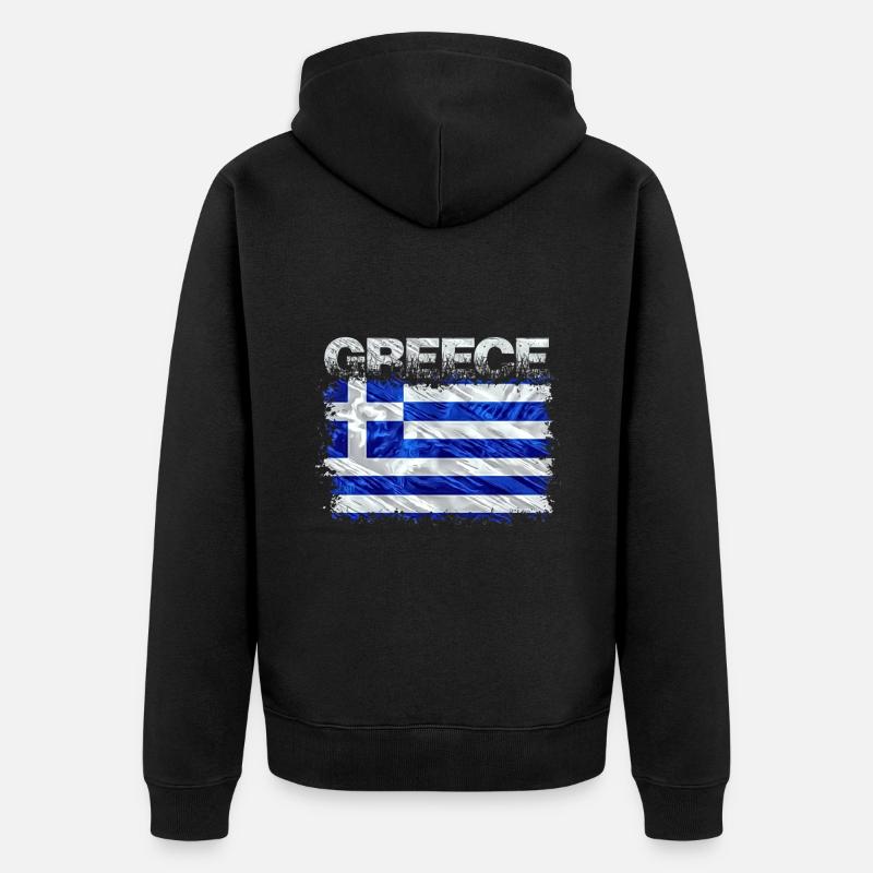 Grèce - Veste à capuche bio Premium Unisexe - noir