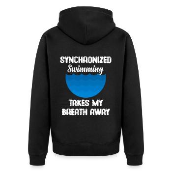 La natation synchronisée me coupe le souffle Ballerine - Veste à capuche bio Premium Unisexe - noir - Dos - Nico (187cm)