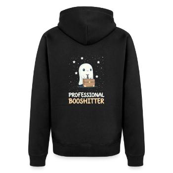 Booshit Booshitter professionnel - Veste à capuche bio Premium Unisexe - noir - Dos - Nico (187cm)