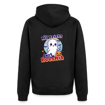 Booshit Pas de trucs, juste Booshit - Veste à capuche bio Premium Unisexe - noir - Dos - Nico (187cm)