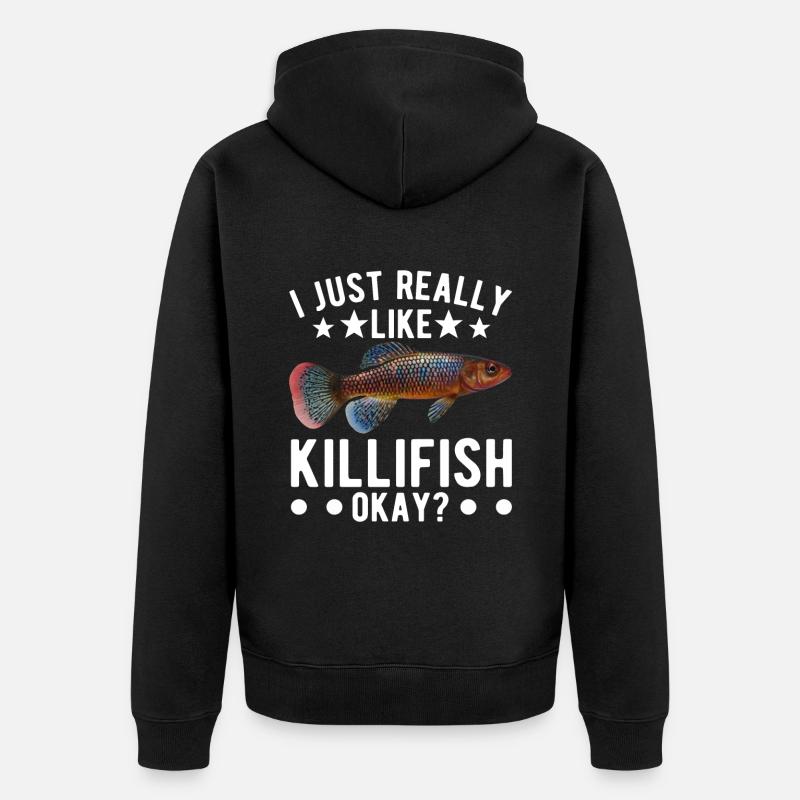 Killifish Quarium Fish - Veste à capuche bio Premium Unisexe - noir