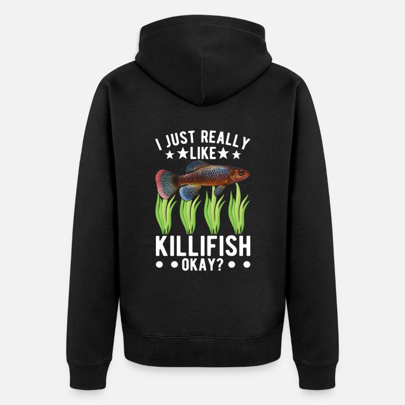 Killifish Quarium Fish - Veste à capuche bio Premium Unisexe - noir