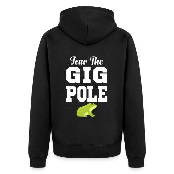 Fear The Gig Pole Frog Chasse Cottagecore Morel - Veste à capuche bio Premium Unisexe - noir - Dos - Nico (187cm)