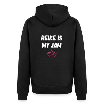 Reiki est ma guérison du chakra de la confiture, bouddhiste - Veste à capuche bio Premium Unisexe - noir - Dos - Nico (187cm)
