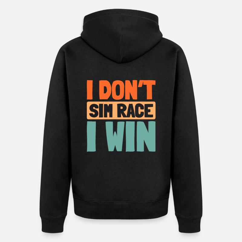 Sim Racing - Unisex Premium Bio Zip Hoodie - Schwarz