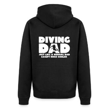 Body By Bacon - Unisex Premium Organic Zip Hoodie - black - Back - Nico (187cm)