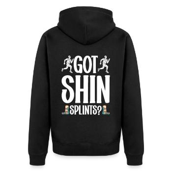 XC Running Cross Country Runner XC Runner - Unisex Premium Bio Zip Hoodie - Schwarz - Hinten - Nico (187cm)