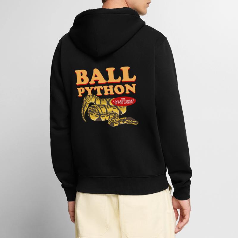 King Python Python Snakes Gift Unisex Premium Organic Zip Hoodie