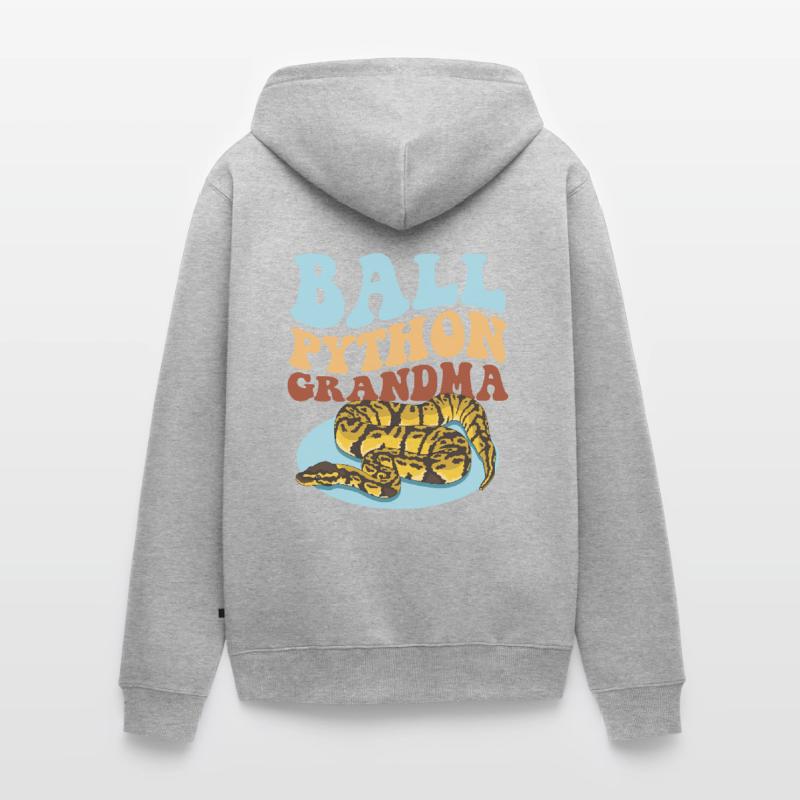 Roi Python Mamie Python Serpent Cadeau Veste à capuche bio Premium Unisexe