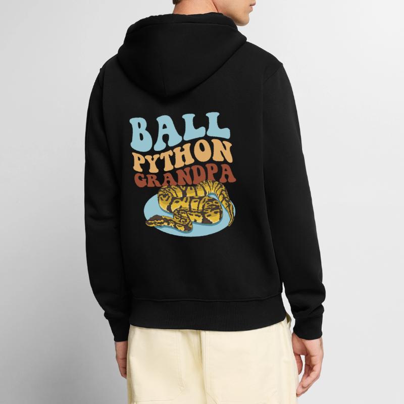 Roi Python Grand-père Python serpent cadeau Veste à capuche bio Premium Unisexe