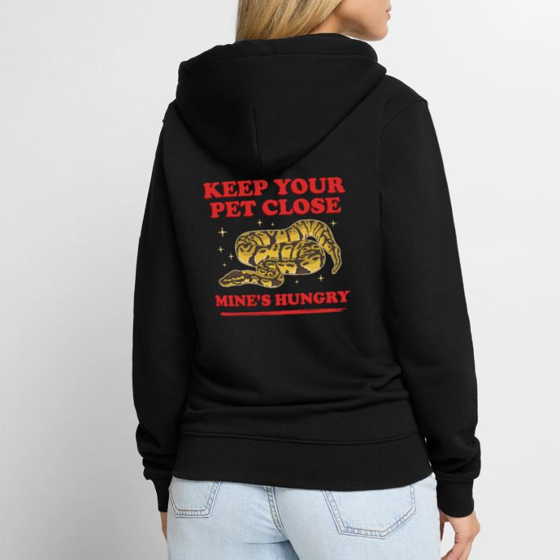 King Python Snake Python Gift Unisex Premium Organic Zip Hoodie