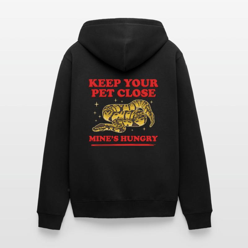 King Python Snake Python Gift Unisex Premium Organic Zip Hoodie
