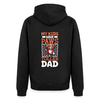 Papa retriever de canard de la Nouvelle-Écosse - Veste à capuche bio Premium Unisexe - noir - Dos - Nico (187cm)
