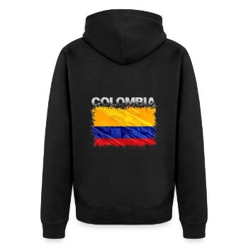 Colombie - Veste à capuche bio Premium Unisexe - noir - Dos - Nico (187cm)