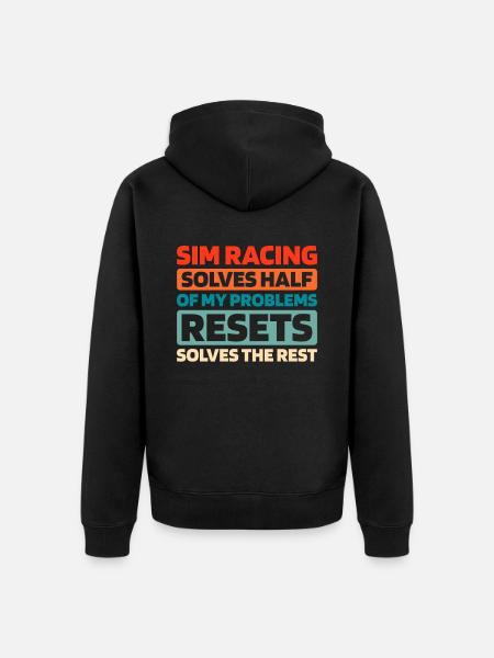 Sim Racing - Unisex Premium Bio Zip Hoodie - Schwarz