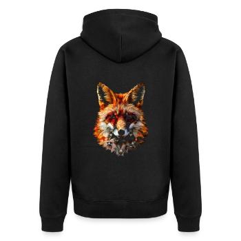 Drôle Renard Renard Art Animal Nature Animaux Animaux Sauvages - Veste à capuche bio Premium Unisexe - noir - Dos - Nico (187cm)