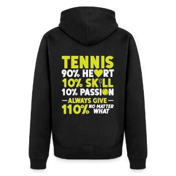 Drôle de joueur de tennis Raquette Tennis - Veste à capuche bio Premium Unisexe - noir - Dos - Nico (187cm)