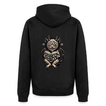 Magical Demons Cat Horrific Horror Cat - Unisex Premium Organic Zip Hoodie - black - Back - Nico (187cm)