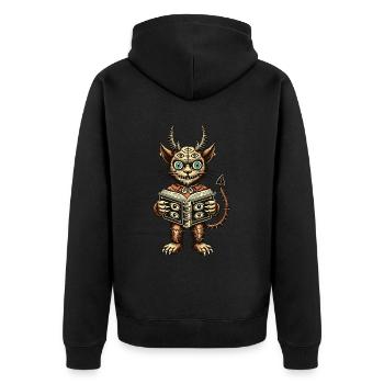 Creepy Demons Chat Propriétaire de chat gothique - Veste à capuche bio Premium Unisexe - noir - Dos - Nico (187cm)