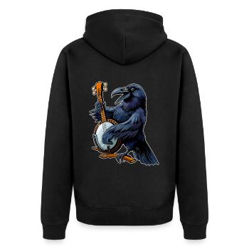 Raven Crow Joueur de banjo bluegrass - Veste à capuche bio Premium Unisexe - noir - Dos - Nico (187cm)