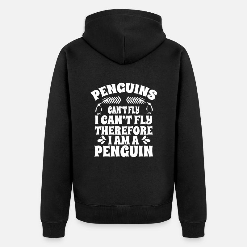 Pingouin - Veste à capuche bio Premium Unisexe - noir
