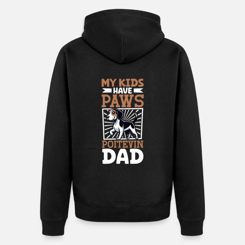 Poitevin Papa - Veste à capuche bio Premium Unisexe - noir