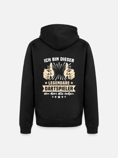Darts Player Sayings - Unisex Premium Organic Zip Hoodie - black
