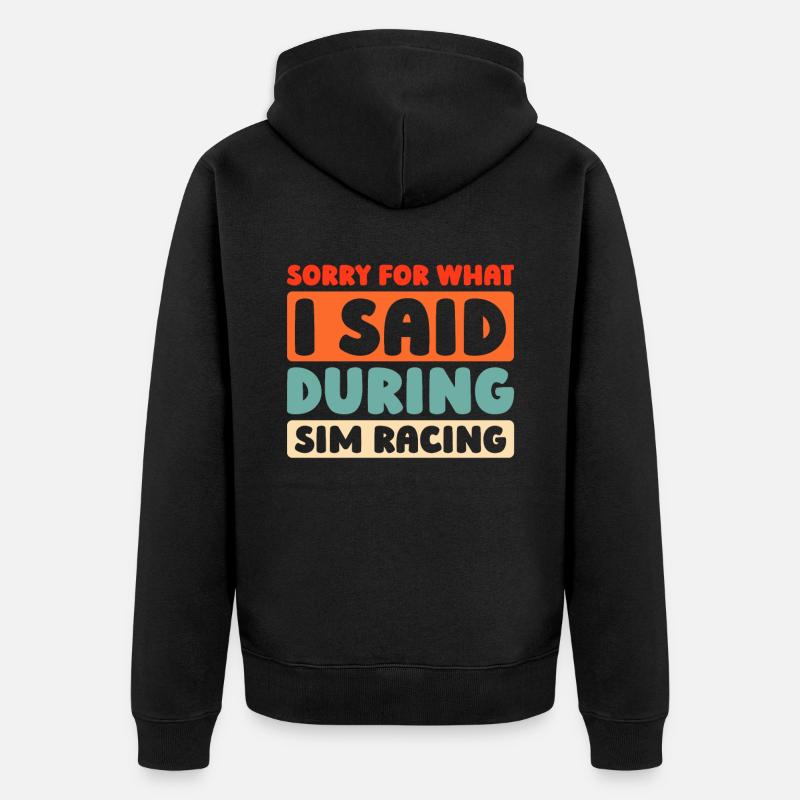 Sim Racing - Unisex Premium Bio Zip Hoodie - Schwarz