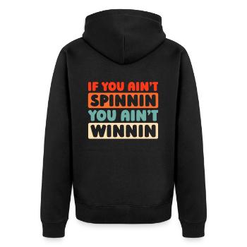 Sim Racing - Unisex Premium Bio Zip Hoodie - Schwarz - Hinten - Nico (187cm)