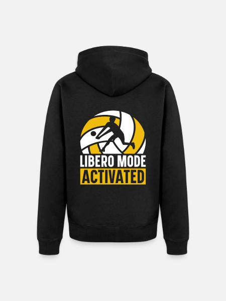 Volleyball Libero - Unisex Premium Bio Zip Hoodie - Schwarz