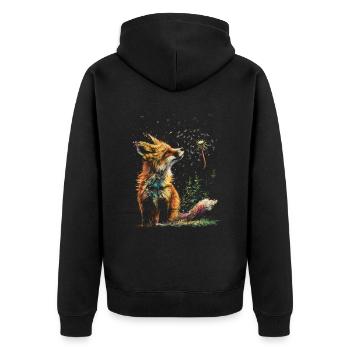 Drôle Renard Renard Art Animal Nature Animaux Animaux Sauvages - Veste à capuche bio Premium Unisexe - noir - Dos - Nico (187cm)