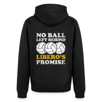 Volley-ball Libero - Veste à capuche bio Premium Unisexe - noir - Dos - Nico (187cm)