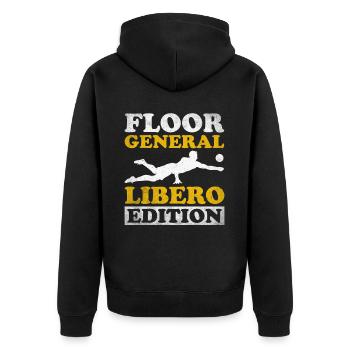 Volley-ball Libero - Veste à capuche bio Premium Unisexe - noir - Dos - Nico (187cm)
