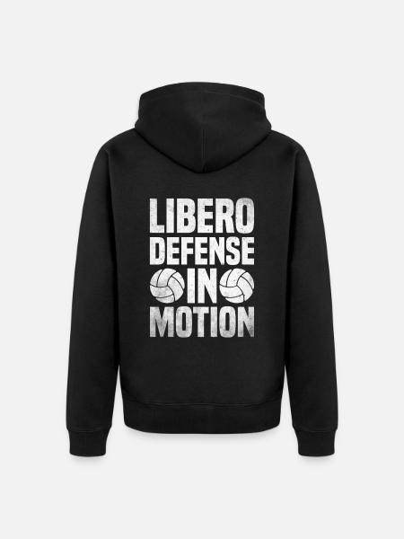 Volleyball Libero - Unisex Premium Bio Zip Hoodie - Schwarz