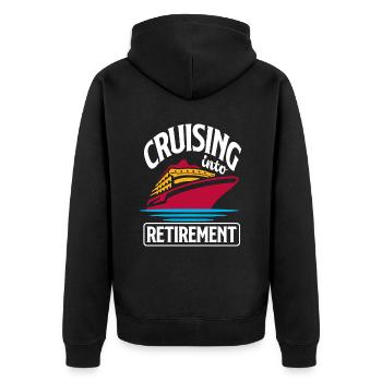Croisière vers la retraite - Veste à capuche bio Premium Unisexe - noir - Dos - Nico (187cm)