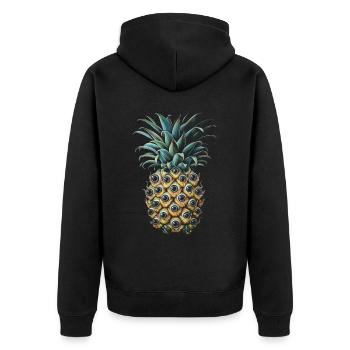 Esthétique bizarre Ananas Yeux Humain Au - Veste à capuche bio Premium Unisexe - noir - Dos - Nico (187cm)
