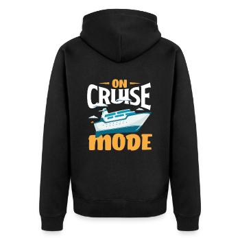 Im Kreuzfahrtmodus en mode croisière - Veste à capuche bio Premium Unisexe - noir - Dos - Nico (187cm)