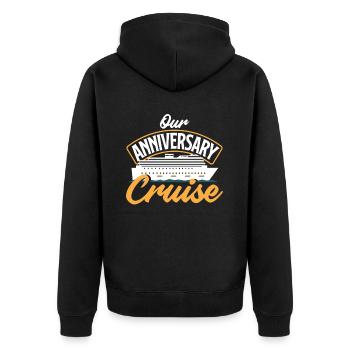 Notre conception de croisière d’anniversaire pour les couples - Veste à capuche bio Premium Unisexe - noir - Dos - Nico (187cm)