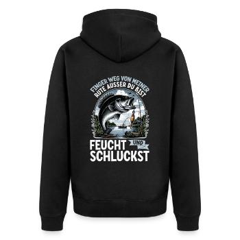 Pêcheur Canne à pêche Drôle Pêcheur Hobby Pêcheur - Veste à capuche bio Premium Unisexe - noir - Dos - Nico (187cm)