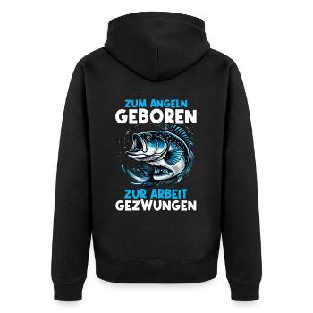 Pêcheur Canne à pêche Drôle Pêcheur Hobby Pêcheur - Veste à capuche bio Premium Unisexe - noir - Dos - Nico (187cm)