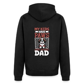 Papa Saint-Bernard - Veste à capuche bio Premium Unisexe - noir - Dos - Nico (187cm)