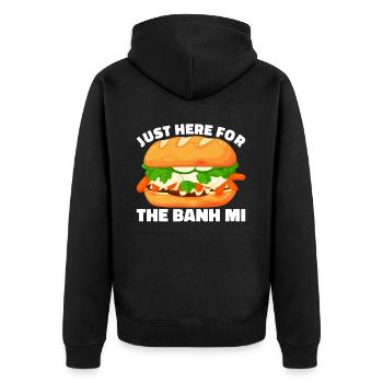 Banh Mi Sandwich Cuisine de rue vietnamienne - Veste à capuche bio Premium Unisexe - noir - Dos - Nico (187cm)