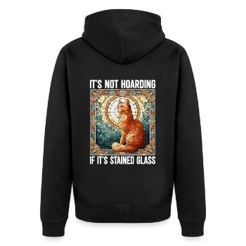 Stained Glass Artist Stained Glass Art - Unisex Premium Organic Zip Hoodie - black - Back - Nico (187cm)
