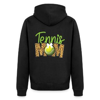 Drôle de joueur de tennis raquette maman - Veste à capuche bio Premium Unisexe - noir - Dos - Nico (187cm)