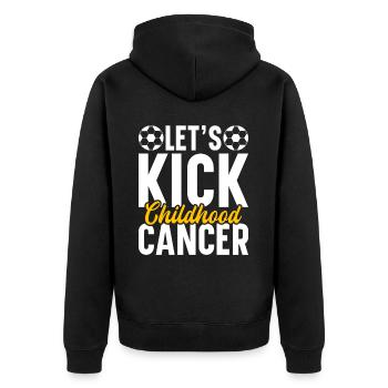 Krebs Im Kindesalter Childhood Cancer Awareness - Unisex Premium Bio Zip Hoodie - Schwarz - Hinten - Nico (187cm)
