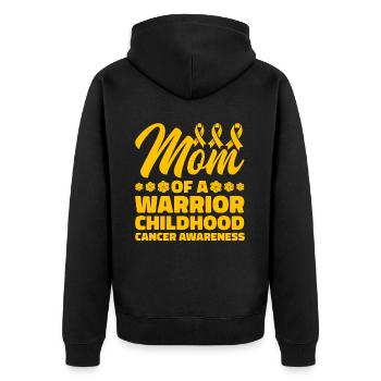 Krebs Im Kindesalter Childhood Cancer Awareness - Unisex Premium Bio Zip Hoodie - Schwarz - Hinten - Nico (187cm)