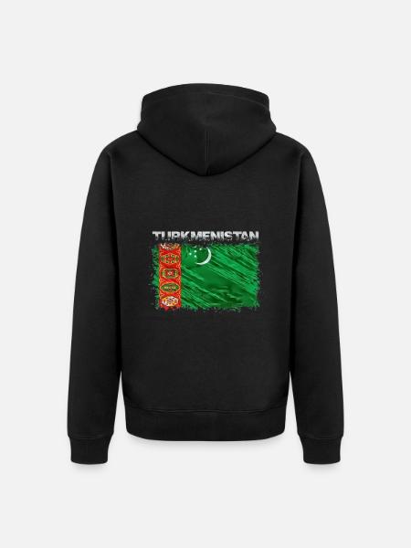 Turkmenistan - Unisex Premium Organic Zip Hoodie - black