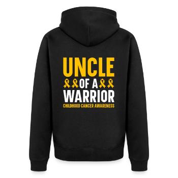Krebs Im Kindesalter Childhood Cancer Awareness - Unisex Premium Bio Zip Hoodie - Schwarz - Hinten - Nico (187cm)