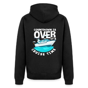 Countdown is over, it's cruise time - Unisex Premium Organic Zip Hoodie - black - Back - Nico (187cm)